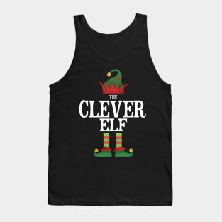 Clever Elf Matching Family Group Christmas Party Pajamas Tank Top